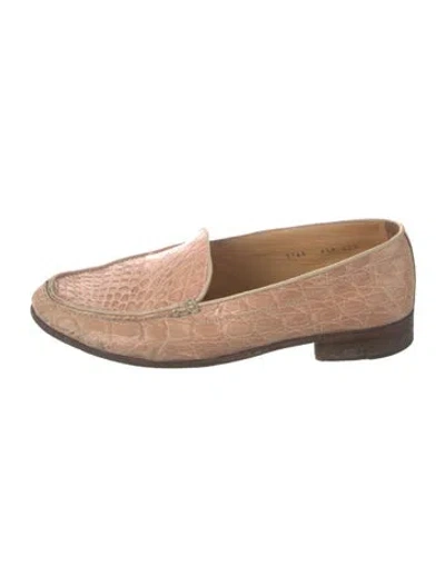 Pre-owned Gravati Animal Print Loafers In Pink