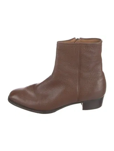Pre-owned Gravati Leather Boots In Brown