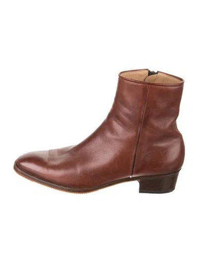 Pre-owned Gravati Leather Boots In Brown