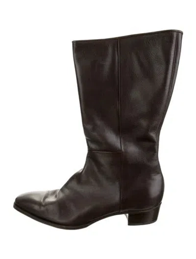 Pre-owned Gravati Leather Boots In Brown