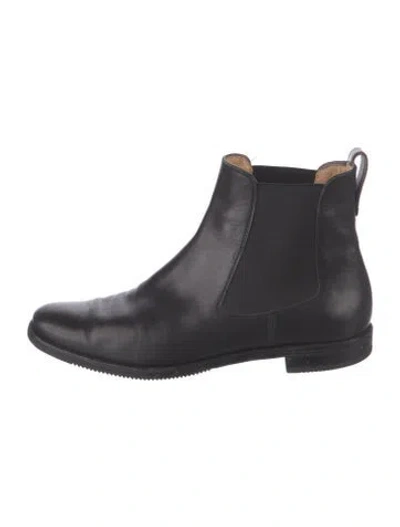 Pre-owned Gravati Leather Chelsea Boots In Black