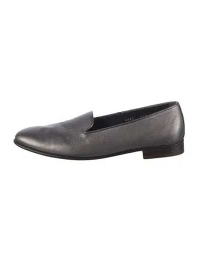 Pre-owned Gravati Leather Loafers In Gray