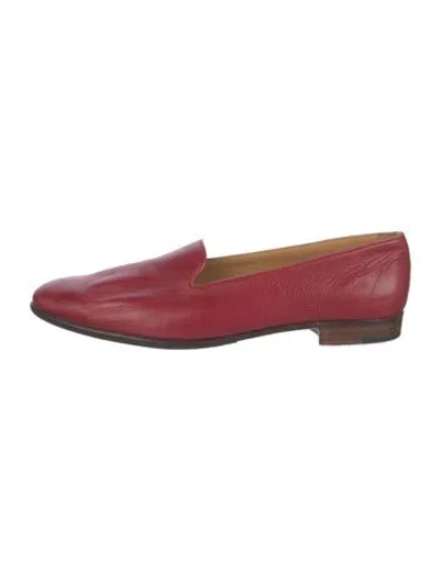 Pre-owned Gravati Leather Loafers In Red