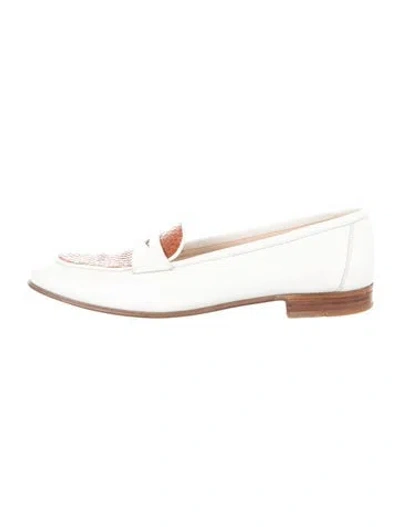 Pre-owned Gravati Leather Loafers In White
