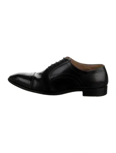 Pre-owned Gravati Leather Oxfords In Black