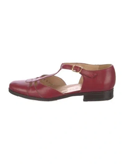 Pre-owned Gravati Leather Oxfords In Red