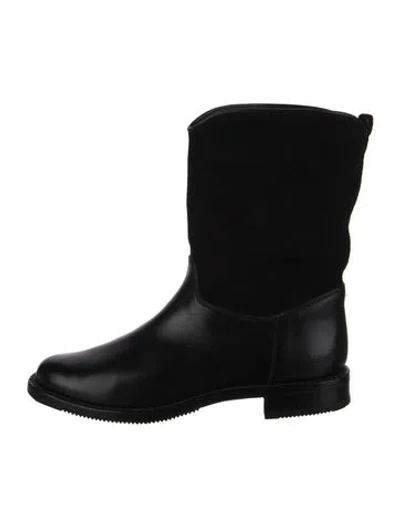 Pre-owned Gravati Leather Rain Boots In Black