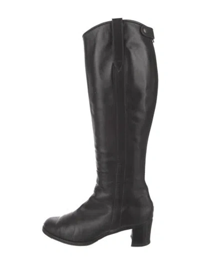 Pre-owned Gravati Leather Riding Boots In Black