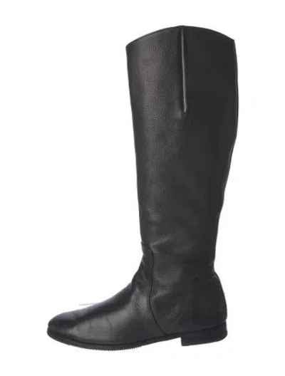 Pre-owned Gravati Leather Riding Boots In Black