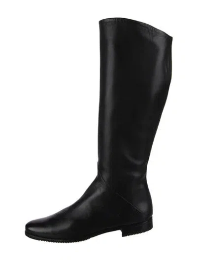Pre-owned Gravati Leather Riding Boots In Black