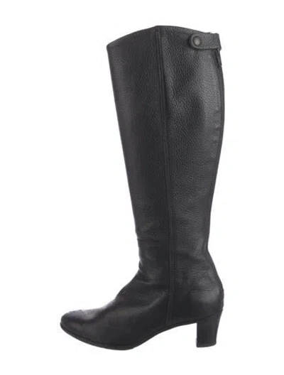 Pre-owned Gravati Leather Riding Boots In Black