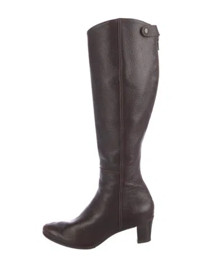 Pre-owned Gravati Leather Riding Boots In Brown