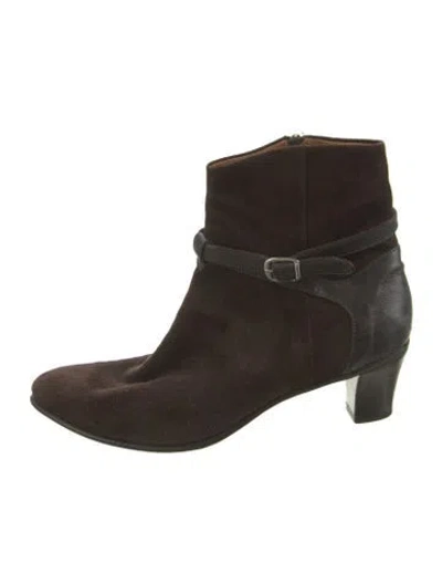 Pre-owned Gravati Suede Boots In Brown