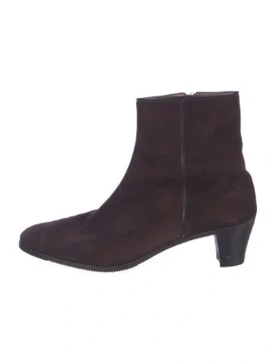 Pre-owned Gravati Suede Boots In Purple