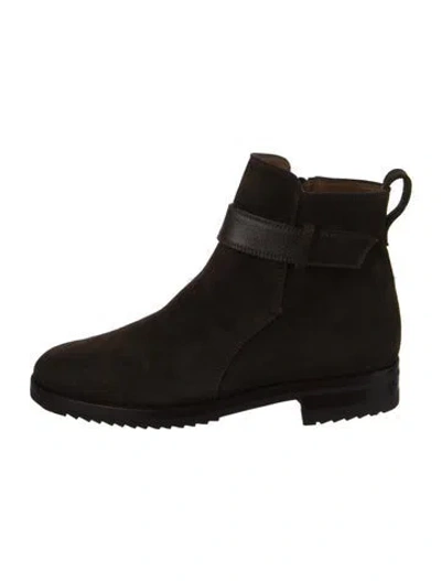 Pre-owned Gravati Suede Chelsea Boots In Black