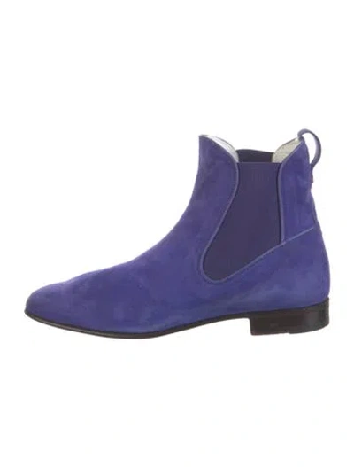 Pre-owned Gravati Suede Chelsea Boots In Blue