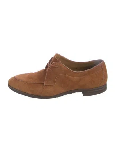Pre-owned Gravati Suede Derby Shoes In Brown