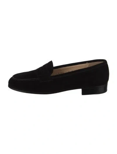 Pre-owned Gravati Suede Loafers In Black
