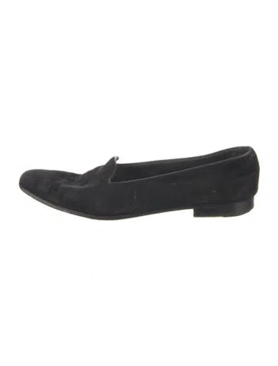 Pre-owned Gravati Suede Loafers In Black