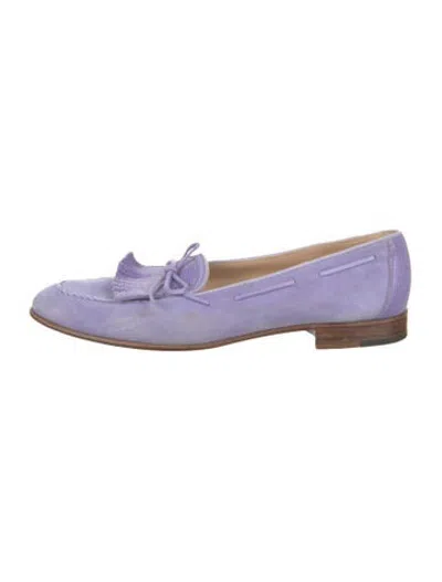 Pre-owned Gravati Suede Loafers In Purple