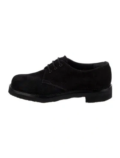 Pre-owned Gravati Suede Oxfords In Black