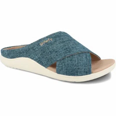 Gravity Defyer Women's Veltal Slide Sandals In Teal In Blue