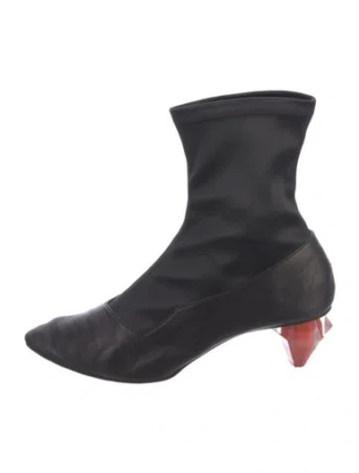 Pre-owned Gray Matters Leather Boots In Black/blue