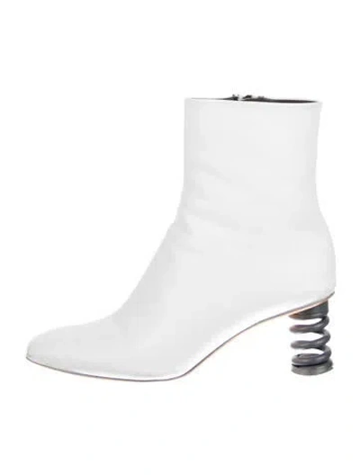 Pre-owned Gray Matters Leather Boots In White