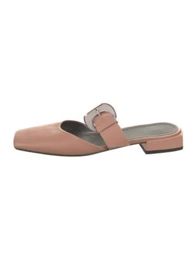 Pre-owned Gray Matters Leather Mules In Pink