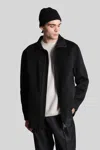 Grayed Car Coat  Casual Jacket In Black