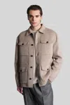 Grayed Filed Jacket Casual Jacket In Sand