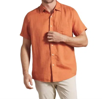 Grayers Amalfi Textured Hemp Linen Shirt In Arabesque In Multi
