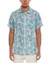 Grayers Bamboo Dobby Printed Shirt In Blue