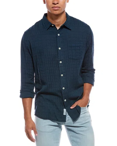 Grayers Bamboo Dobby Shirt In Blue