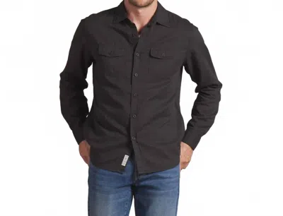 Grayers Brando Lightweight Double Cloth Shirt In Washed Black