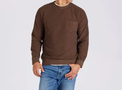 Grayers Dunlop Reverse Fleece Crewneck Tee In Dark Earth In Brown