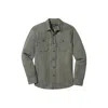 GRAYERS HOUNDSTOOTH DOUBLE CLOTH WORKSHIRT IN SAGE