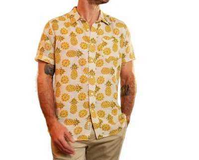 Grayers Madras Cottage Loom Shirt In Pineapple Slice In Multi