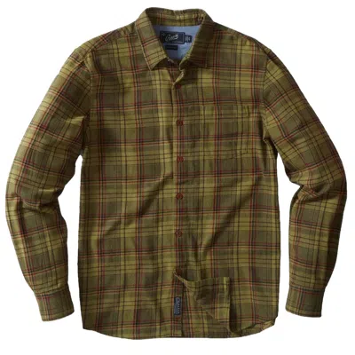 Grayers Men's Hamden Retro Flannel Shirt In Avocado In Green