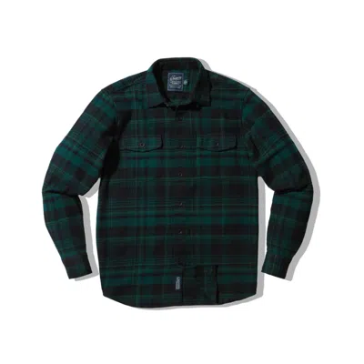 Grayers Men's Herringbone Heritage Flannel Shirt In Sycamore Green In Multi
