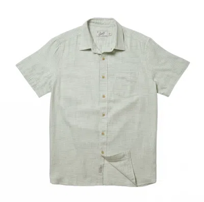 Grayers Men's Light Weight Power Loom Short Sleeve Shirt In Green Stripe