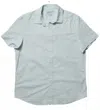Grayers Men's Van Dam 4-way Stretch Poplin Short Sleeves Shirt In Dusty Blue In Multi