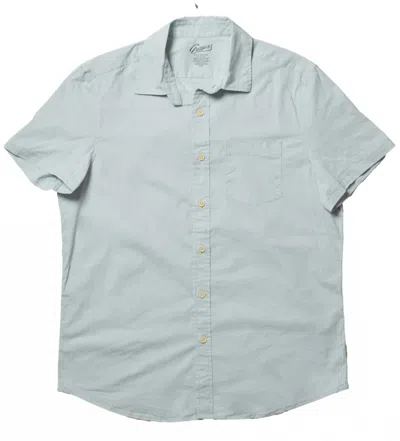 Grayers Men's Van Dam 4-way Stretch Poplin Short Sleeves Shirt In Dusty Blue In Multi