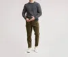 Grayers Zermatt Herringbone Crew Sweater In Gray In Gray