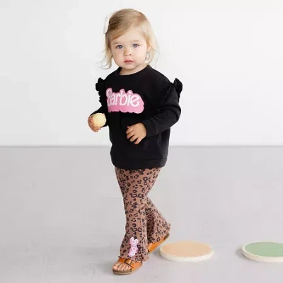 Grayson Little Baby Girls 2-pc. Barbie Legging Set In Black
