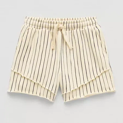 Grayson Little Babies' Toddler Boys Mid Rise Pull-on Short In White