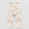 Grayson Little Toddler Boys Mid Rise Straight Drawstring Pant In White