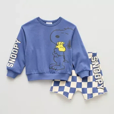 Grayson Little Babies' Toddler Boys Snoopy 2-pc. Short Set In Blue