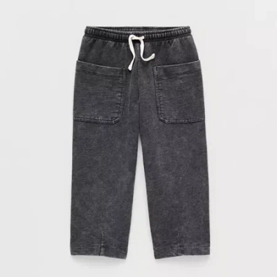 Grayson Little Babies' Toddler Boys Straight Relaxed Fit Pull-on Pant In Black