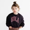 Grayson Little Toddler Girls Crew Neck Fleece Long Sleeve Sweatshirt In Black